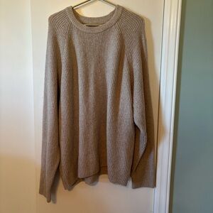 Abercrombie & Fitch Men's Light Brown Crewneck Sweater
